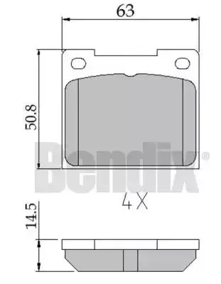 510097 BENDIX Комплект тормозных колодок (фото 1)