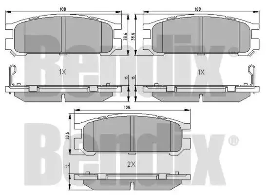 510144 BENDIX Комплект тормозных колодок (фото 1)