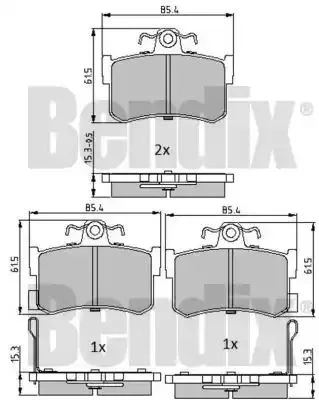 510713 BENDIX Комплект тормозных колодок (фото 1)