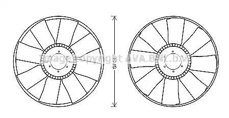 DFC064 AVA Рабочее колесо вентилятора (фото 1)