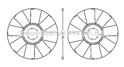 MNC084 AVA Рабочее колесо вентилятора (фото 1)