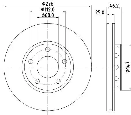 PCD15812 DON Тормозной диск (фото 1)