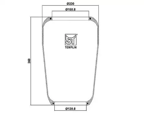 04.060.6106.590 ST-TEMPLIN Баллон пневматической рессоры (фото 1)