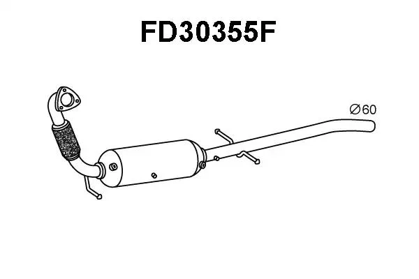 FD30355F VENEPORTE Сажевый / частичный фильтр, система выхлопа ОГ (фото 1)