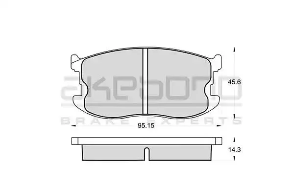 AN-093KE AKEBONO Комплект тормозных колодок (фото 1)