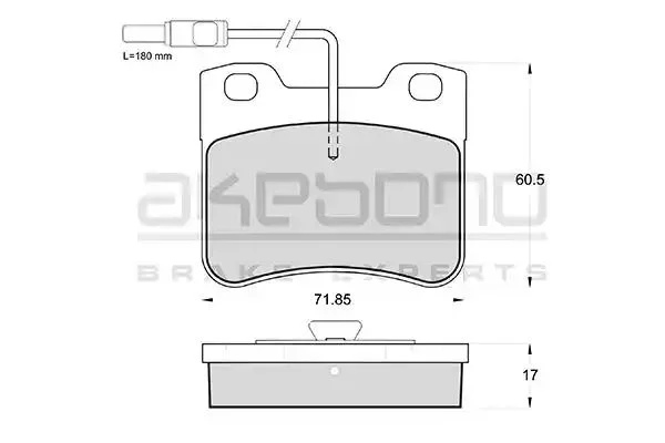 AN-4046WKE AKEBONO Комплект тормозных колодок (фото 1)