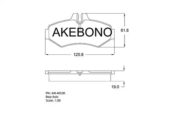 AN-4052K AKEBONO Тормозные колодки (фото 1)