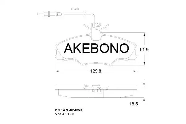 AN-4058WK AKEBONO Тормозные колодки (фото 1)