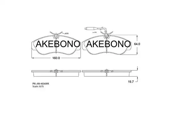 AN-4063WK AKEBONO Тормозные колодки (фото 1)