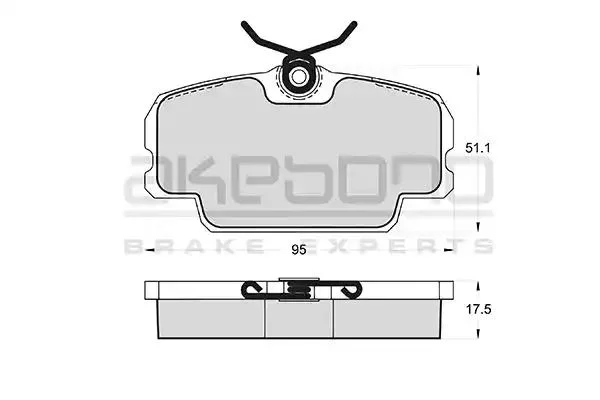 AN-4078KE AKEBONO Комплект тормозных колодок (фото 1)