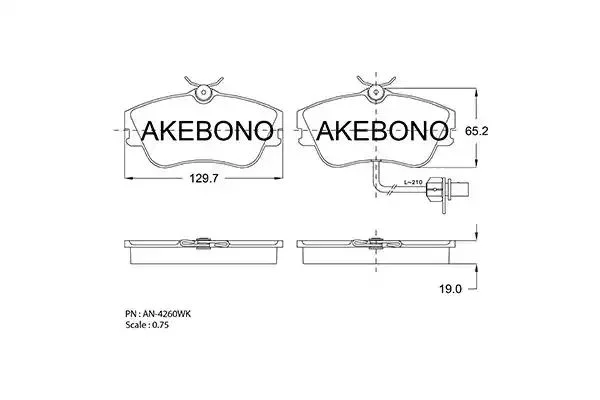 AN-4260WK AKEBONO Тормозные колодки (фото 1)