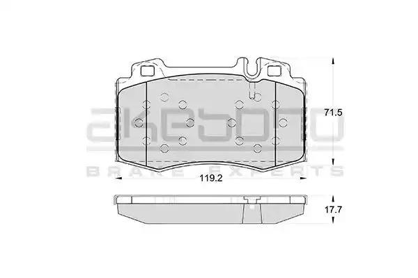 AN-4558K AKEBONO Комплект тормозных колодок (фото 1)