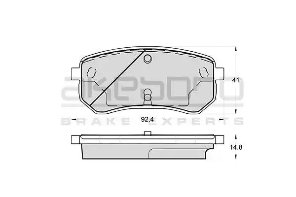 AN-8140WKE AKEBONO Комплект тормозных колодок (фото 1)