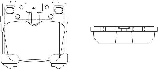 BP21844 SB NAGAMOCHI Комплект тормозных колодок, дисковый тормоз (фото 1)