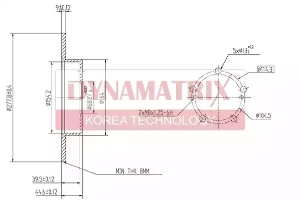 DBD1110 DYNAMAX Диск тормозной (фото 1)