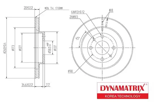 DBD1147 DYNAMAX Тормозной диск (фото 1)