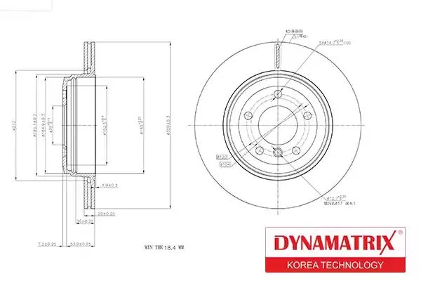 DBD1260 DYNAMAX Диск тормозной (фото 1)