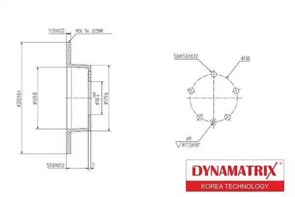 DBD1272 DYNAMAX Тормозной диск (фото 1)