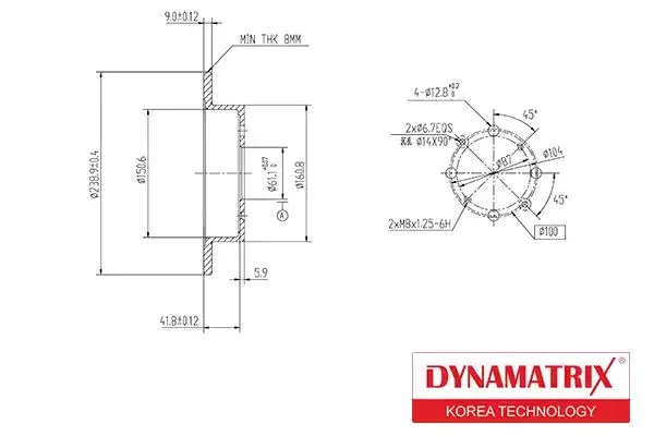 DBD1358 DYNAMAX Тормозной диск (фото 1)