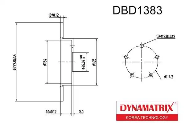 DBD1383 DYNAMAX Тормозной диск (фото 1)