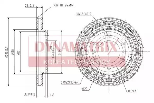 DBD1384 DYNAMAX Тормозной диск (фото 1)