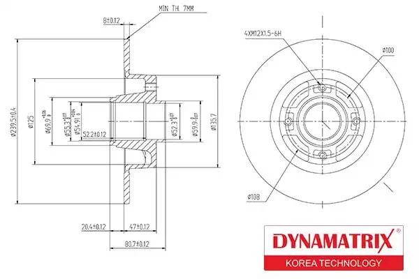 DBD1571 DYNAMAX Тормозной диск (фото 1)