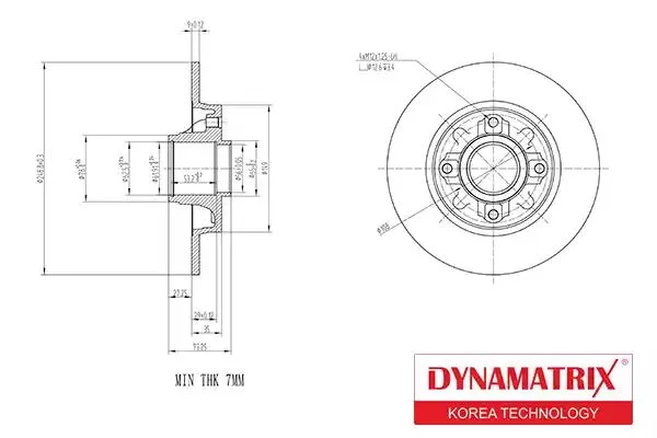 DBD1696 DYNAMAX Тормозной диск (фото 1)