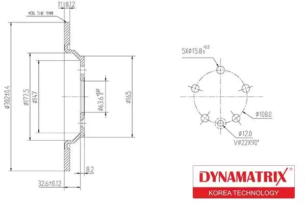 DBD1720 DYNAMAX Диск тормозной (фото 1)