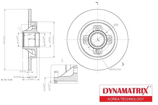 DBD1735 DYNAMAX Тормозной диск (фото 1)