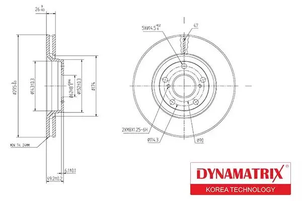 DBD1756 DYNAMAX Тормозной диск (фото 1)