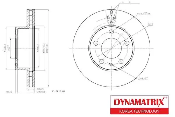 DBD1800 DYNAMAX Тормозной диск (фото 1)