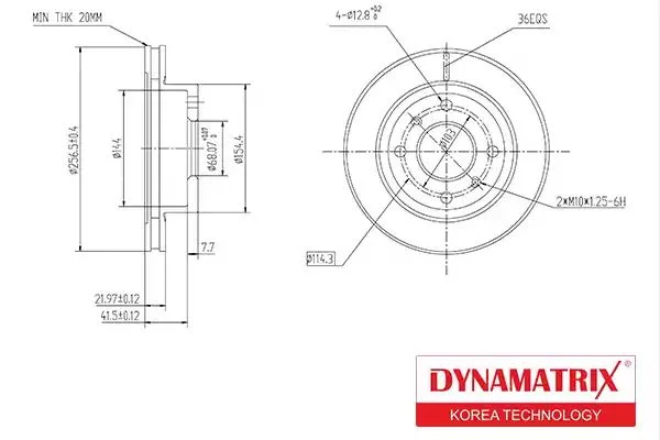 DBD260 DYNAMAX Тормозной диск (фото 1)