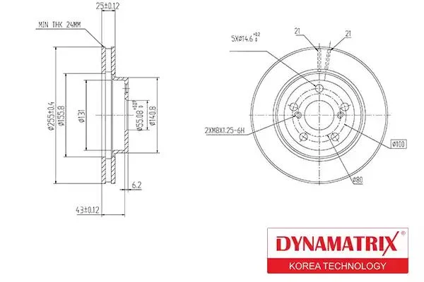 DBD620 DYNAMAX Диск тормозной (фото 1)