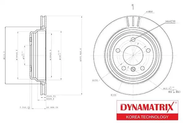 DBD836 DYNAMAX Тормозной диск (фото 1)