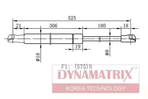 DGS018051 DYNAMAX Амортизатор багажника (фото 1)