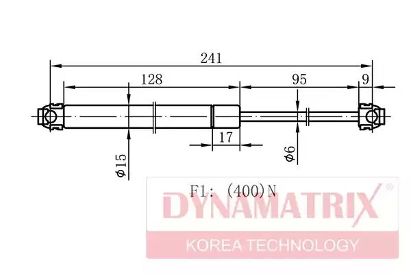 DGS1577BL DYNAMAX Газовая пружина (фото 1)