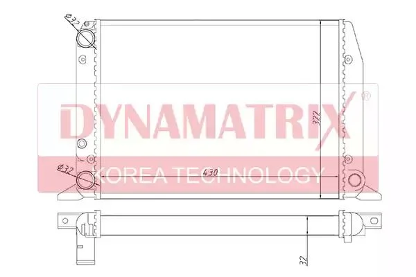 DR604611 DYNAMAX Радиатор охлаждения (фото 1)