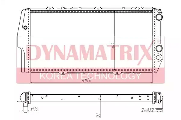 DR604781 DYNAMAX Радиатор охлаждения (фото 1)