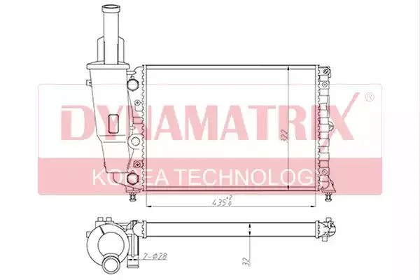 DR61856 DYNAMAX Радиатор охлаждения (фото 1)