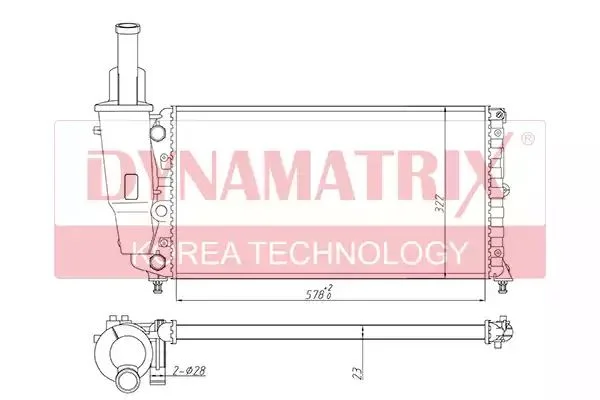 DR61858 DYNAMAX Радиатор охлаждения (фото 1)
