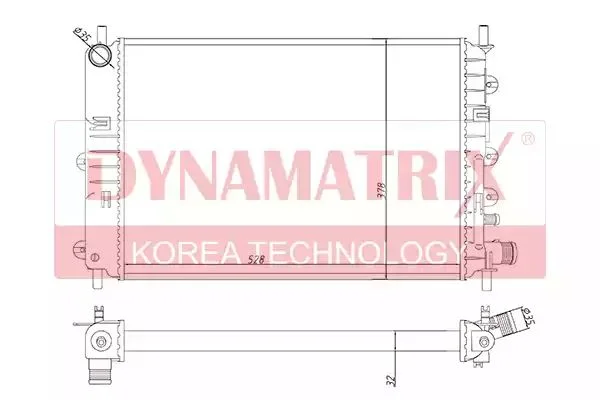 DR62217A DYNAMAX Радиатор охлаждения (фото 1)