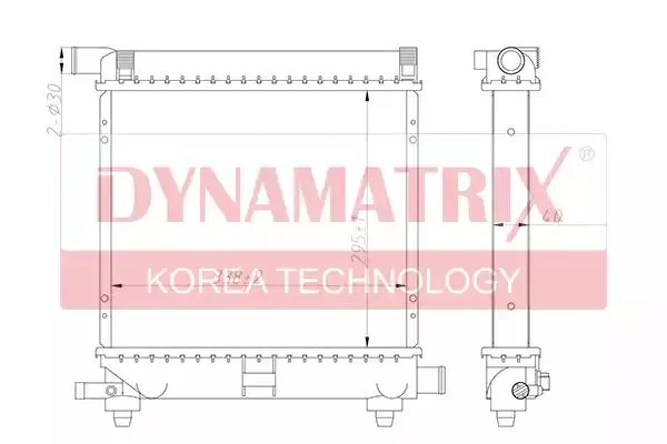 DR62551 DYNAMAX Радиатор охлаждения (фото 1)