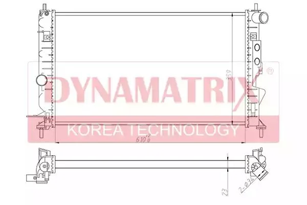 DR630121 DYNAMAX Радиатор охлаждения (фото 1)