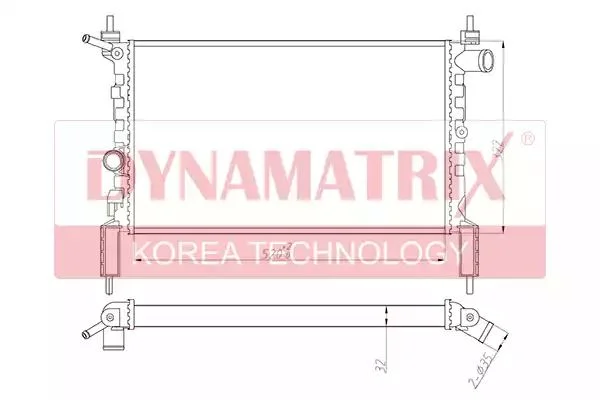 DR632761 DYNAMAX Радиатор охлаждения (фото 1)