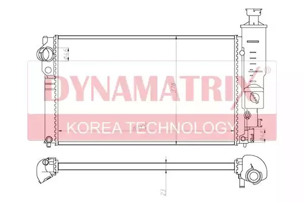 DR63528 DYNAMAX Радиатор охлаждения (фото 1)
