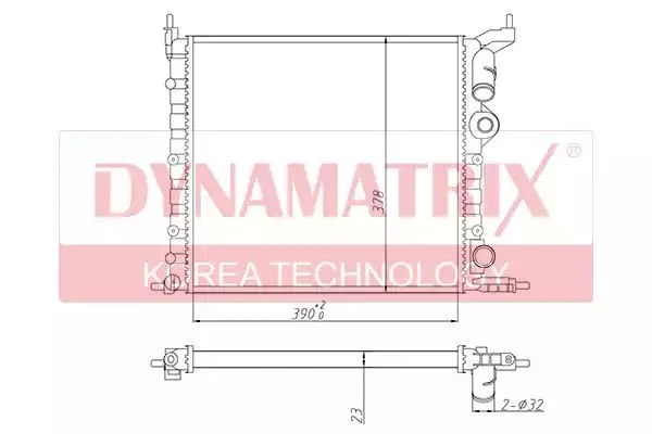 DR639271 DYNAMAX Радиатор охлаждения (фото 1)