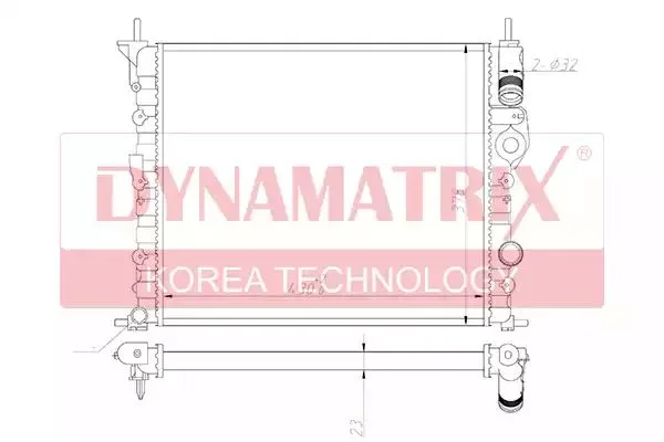 DR639371 DYNAMAX Радиатор охлаждения (фото 1)