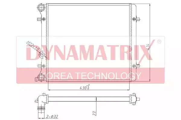 DR641011 DYNAMAX Радиатор охлаждения (фото 1)