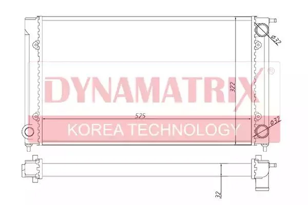 DR651511 DYNAMAX Радиатор охлаждения (фото 1)