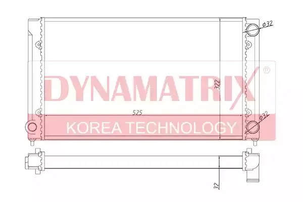 DR651741 DYNAMAX Радиатор охлаждения (фото 1)